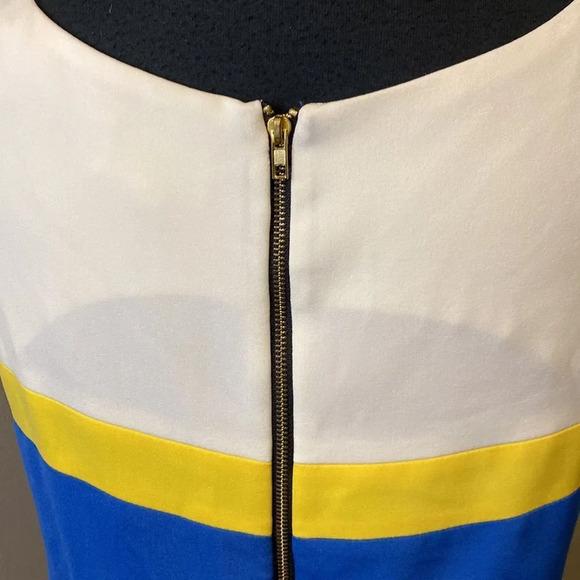 Z Adore Small Striped Shift Midi Dress Sleeveless Back Zipper Colorblock - Picture 6 of 9